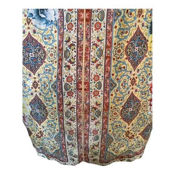 Johnny Was 100% Silk Floral Dress/Tunic Multicolor Pattern  M - Picture 9 of 12